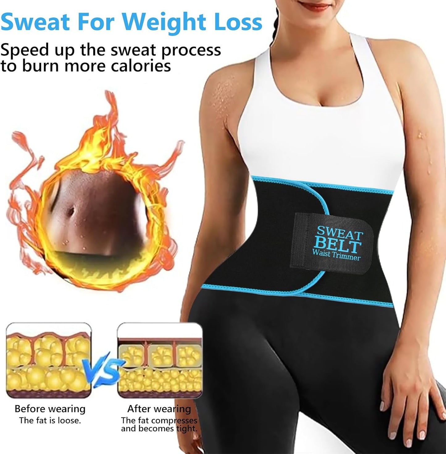 Waist Trainers for Women Belly Fat, Waist Sweat Band for Women