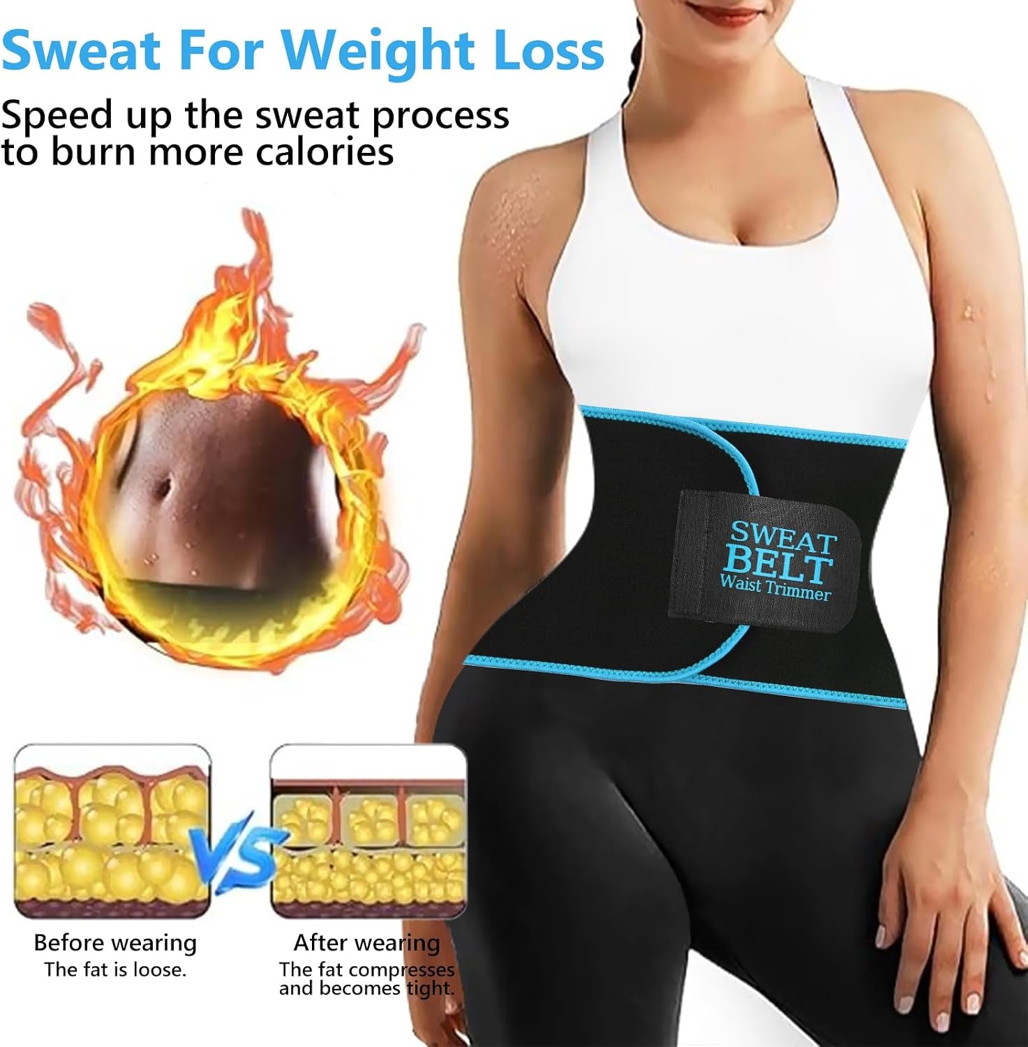 Waist Trainers for Women Belly Fat, Waist Sweat Band for Women