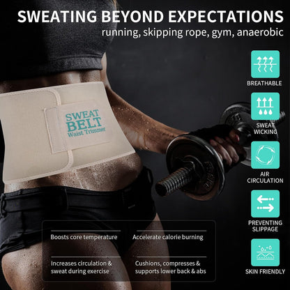 Waist Trainer for Women Sweat Band Trimmer Exercise Belt