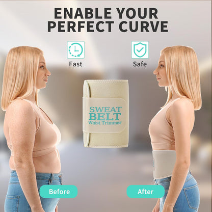Waist Trainer for Women Sweat Band Trimmer Exercise Belt