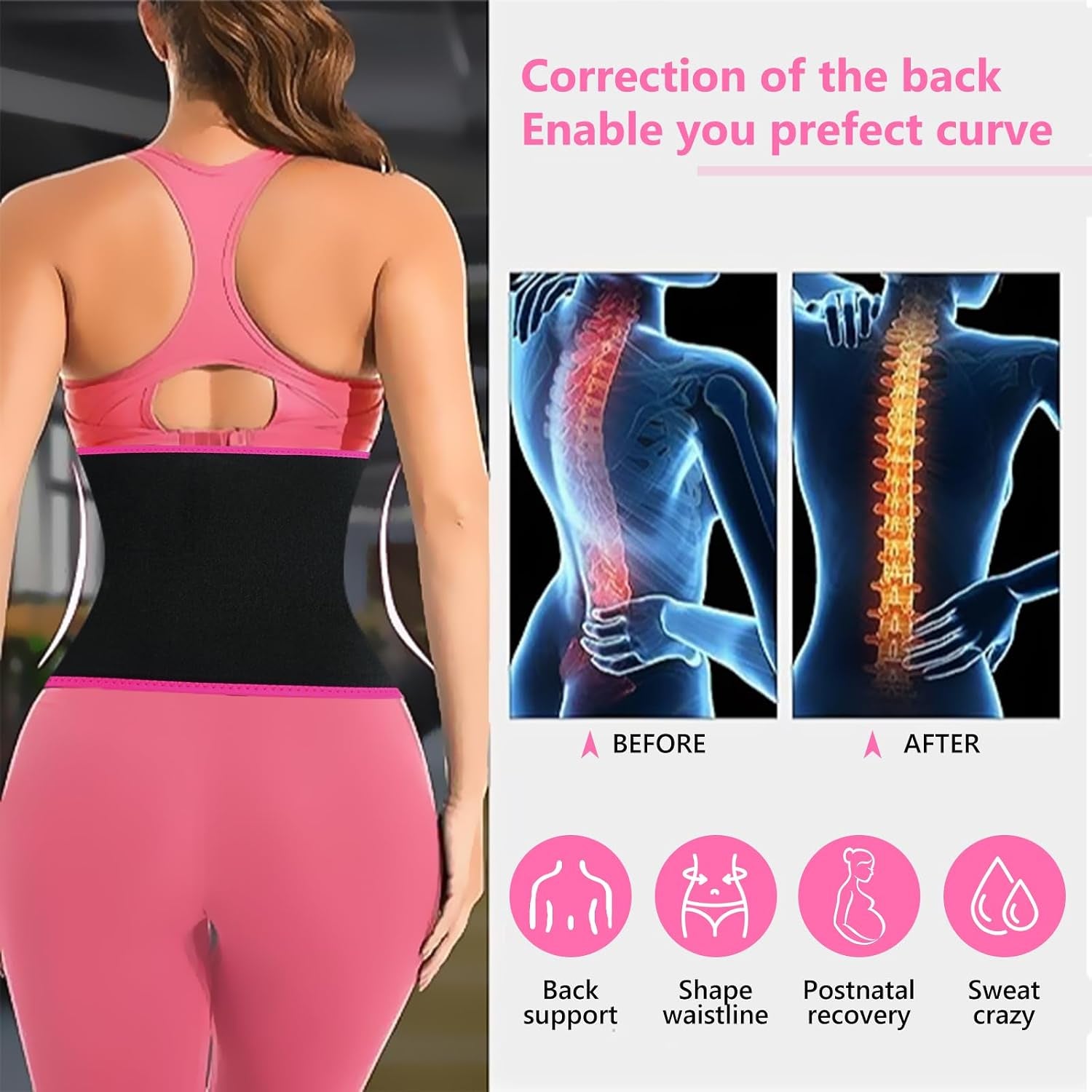 Waist Trainers for Women Belly Fat, Waist Sweat Band for Women