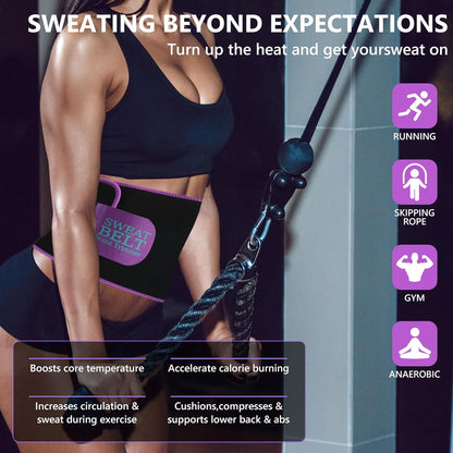 Waist Trainer for Women Sweat Band Trimmer Exercise Belt